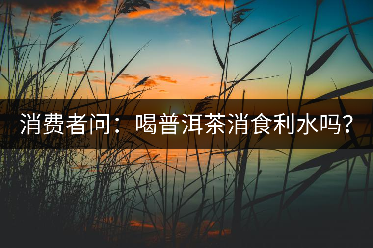 消費者問：喝普洱茶消食利水嗎？