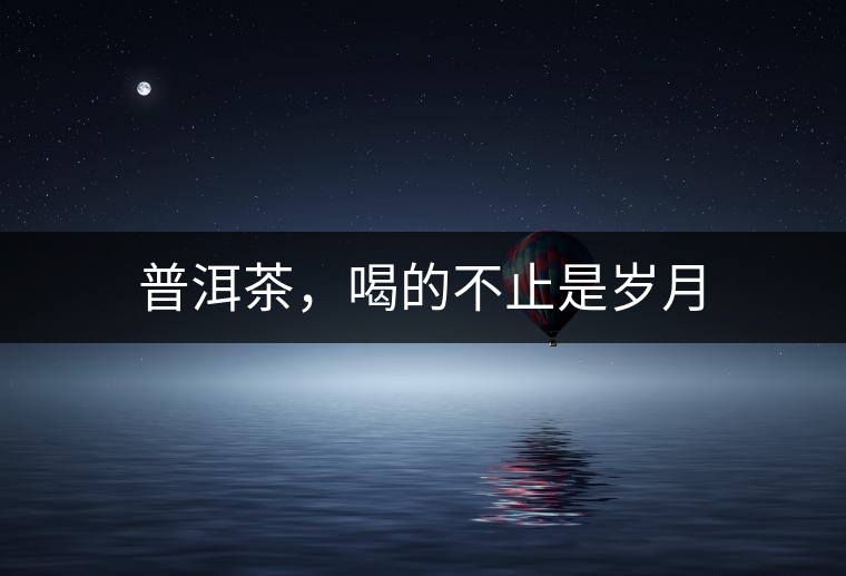 普洱茶，喝的不止是歲月