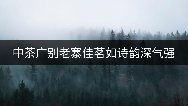 中茶廣別老寨佳茗如詩韻深氣強 中茶廣別老寨佳茗如詩韻深氣強
