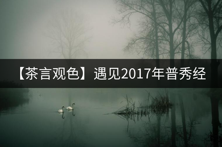 【茶言觀色】遇見2017年普秀經典1908