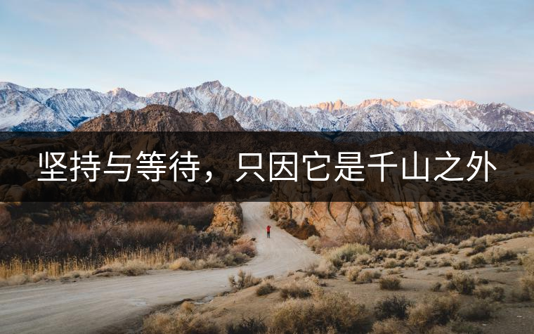 堅(jiān)持與等待，只因它是千山之外