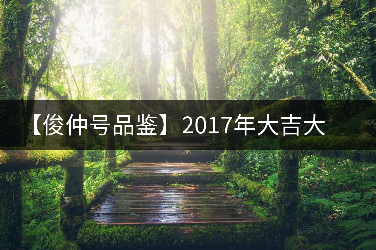 【俊仲號品鑒】2017年大吉大利熟餅