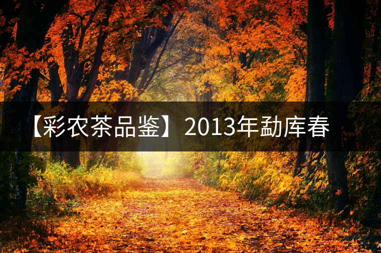 【彩農(nóng)茶品鑒】2013年勐庫春天