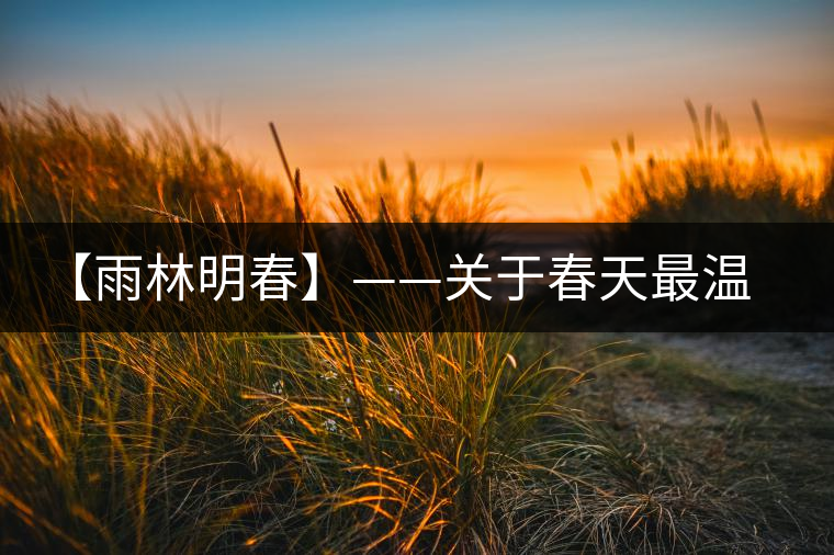 【雨林明春】——關(guān)于春天最溫情的想象 【雨林明春】——關(guān)于春天最溫情的想象