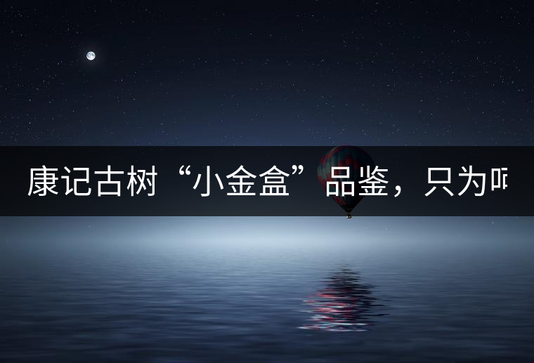 康記古樹“小金盒”品鑒，只為呵護(hù)您的味蕾！