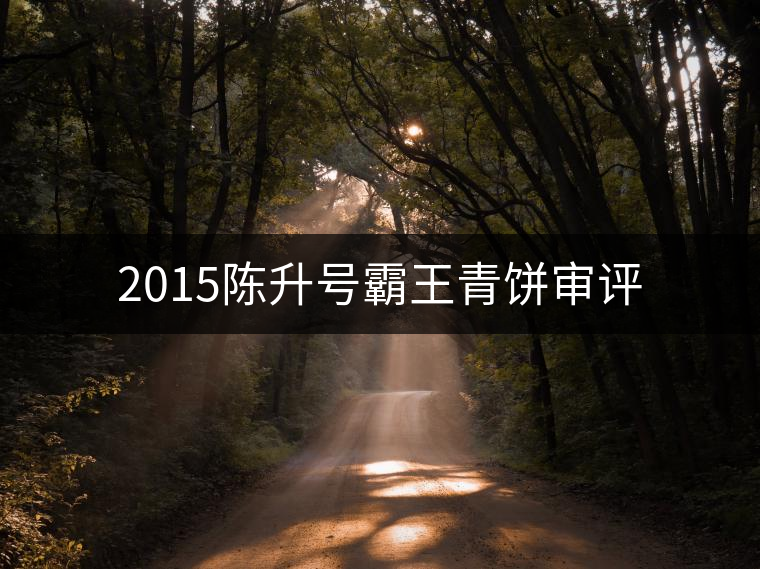 2015陳升號(hào)霸王青餅審評(píng)