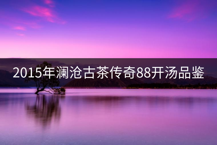 2015年瀾滄古茶傳奇88開(kāi)湯品鑒