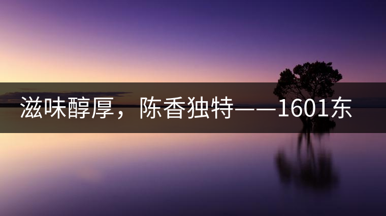 滋味醇厚，陳香獨(dú)特——1601東方美韻品鑒