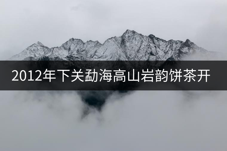 2012年下關(guān)勐海高山巖韻餅茶開(kāi)湯賞析 2012年下關(guān)勐海高山巖韻餅茶開(kāi)湯賞析