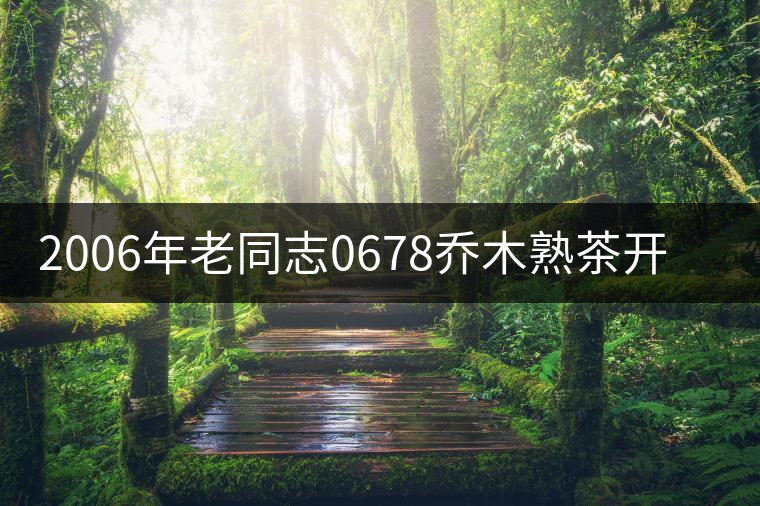 2006年老同志0678喬木熟茶開湯品鑒