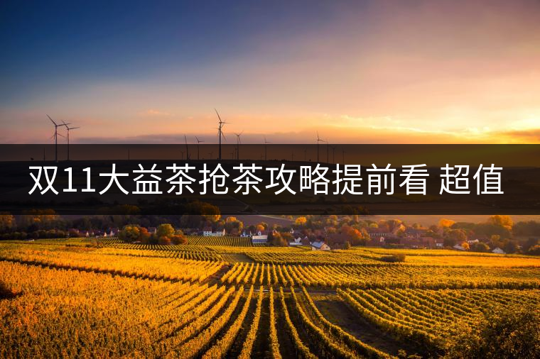 雙11大益茶搶茶攻略提前看 超值好茶輕松購！