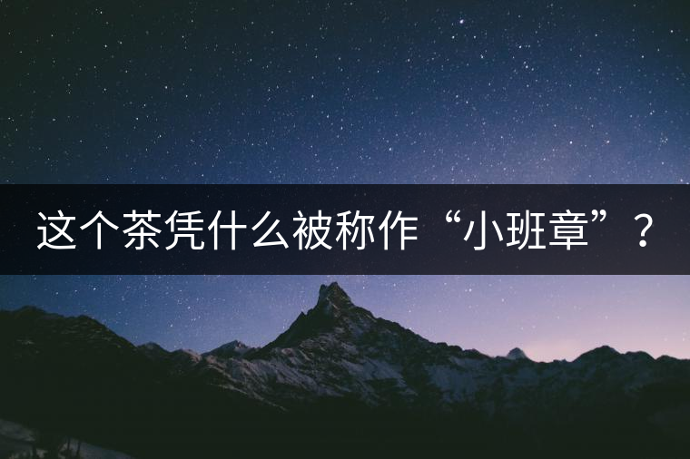 這個茶憑什么被稱作“小班章”？