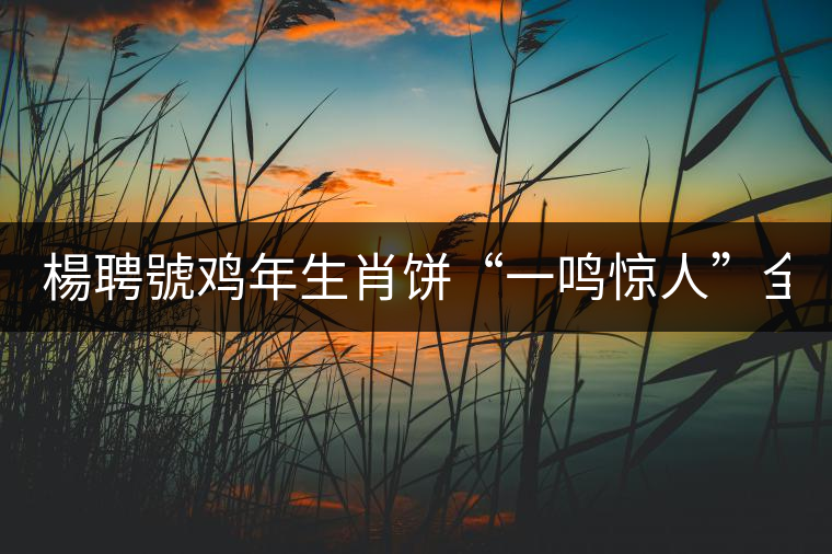 楊聘號雞年生肖餅“一鳴驚人”全國上市！