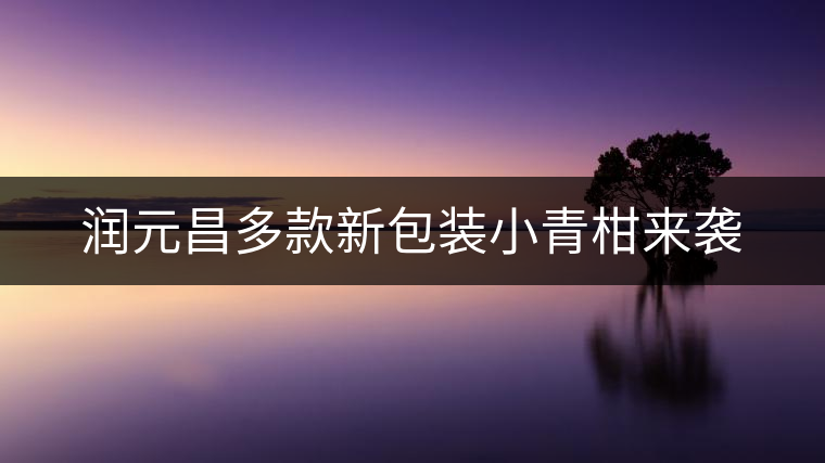 潤元昌多款新包裝小青柑來襲