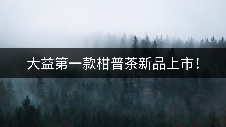 大益第一款柑普茶新品上市！