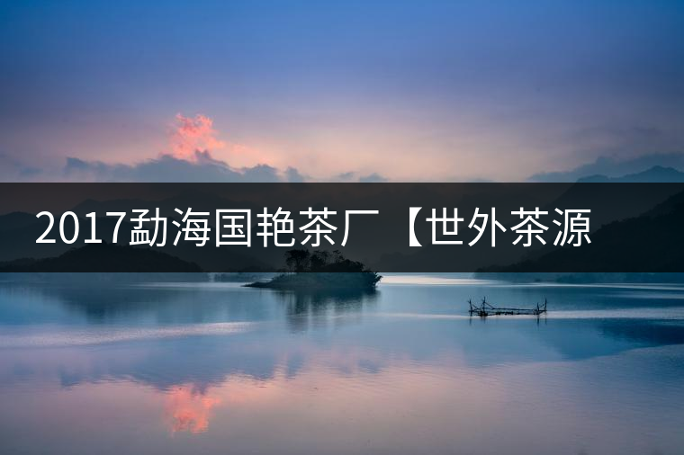 2017勐海國(guó)艷茶廠【世外茶源】古樹青餅，限量震撼上市！