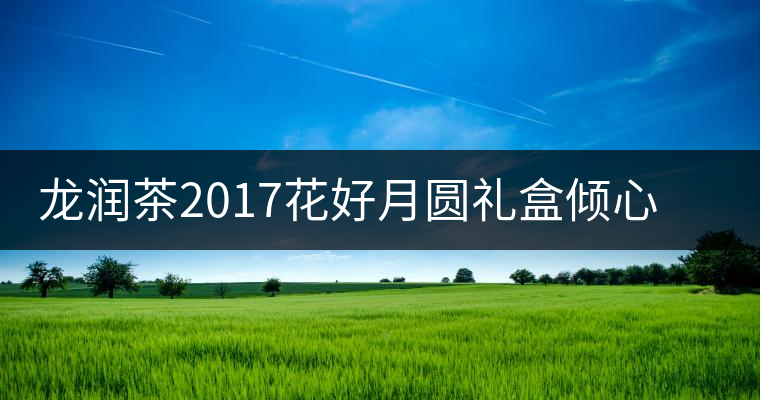 龍潤(rùn)茶2017花好月圓禮盒傾心登場(chǎng)，中秋有它才算團(tuán)圓！