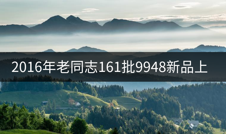 2016年老同志161批9948新品上市