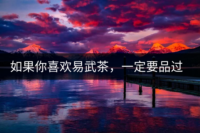 如果你喜歡易武茶，一定要品過丁家寨才知道易武的魅力