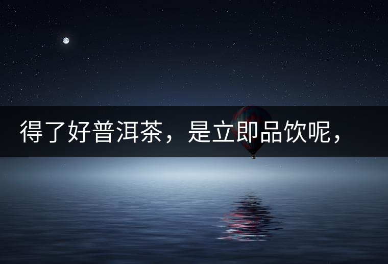 得了好普洱茶，是立即品飲呢，還是收藏？