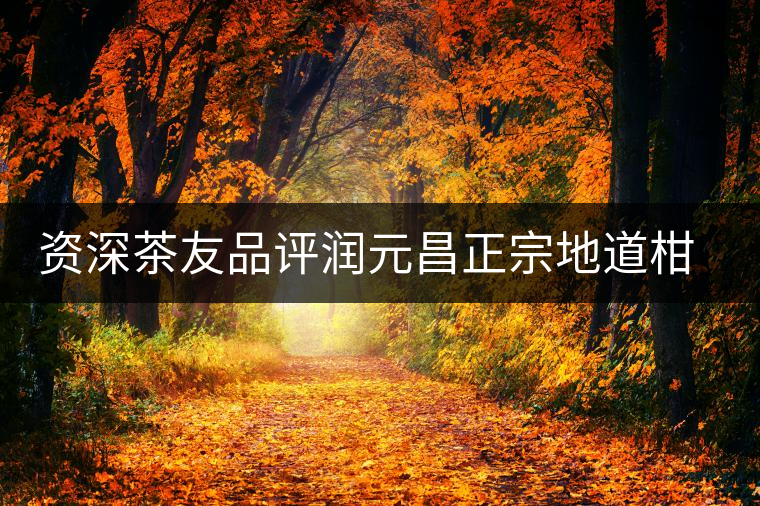 資深茶友品評潤元昌正宗地道柑普茶
