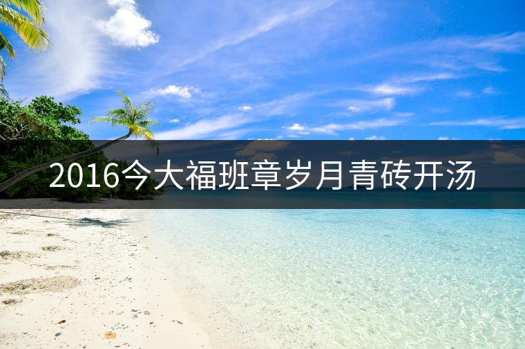 2016今大福班章歲月青磚開(kāi)湯
