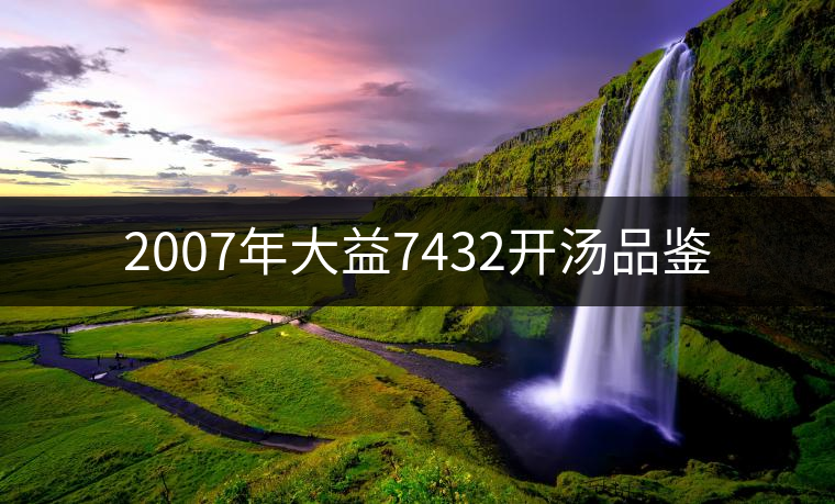 2007年大益7432開湯品鑒