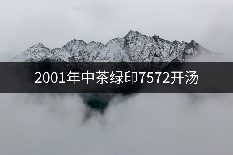 2001年中茶綠印7572開湯
