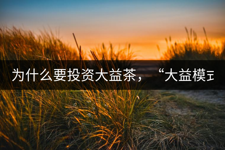 為什么要投資大益茶，“大益模式”告訴你！