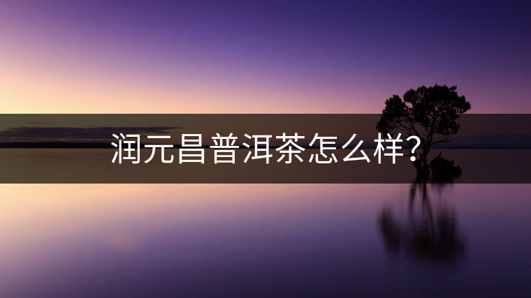 潤(rùn)元昌普洱茶怎么樣？