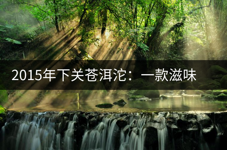 2015年下關(guān)蒼洱沱：一款滋味柔和、生津持久的沱茶