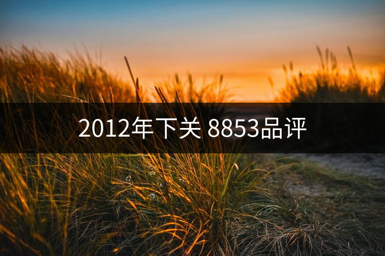 2012年下關(guān) 8853品評