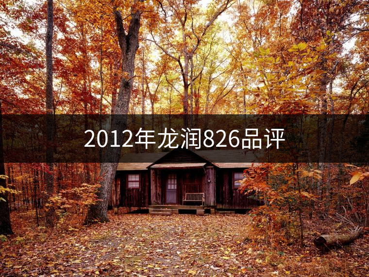 2012年龍潤(rùn)826品評(píng)