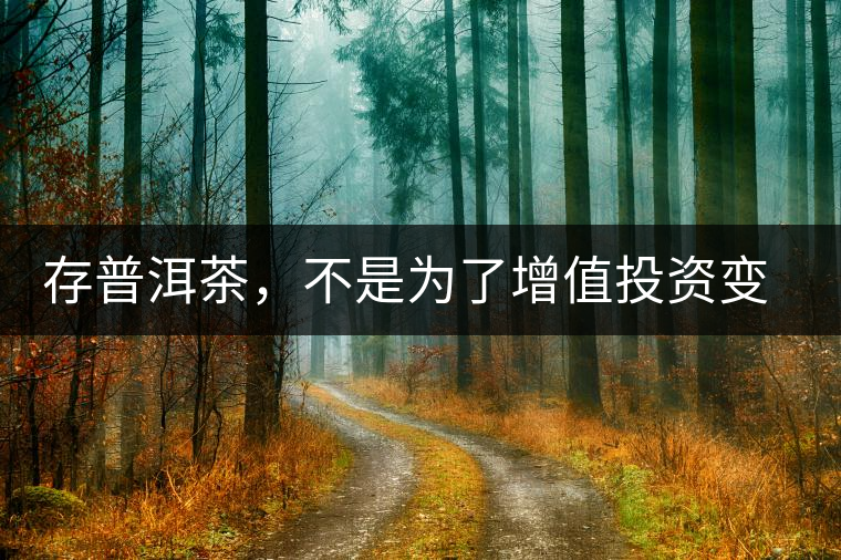 存普洱茶，不是為了增值投資變現(xiàn)，而是為了自己以后有純正的