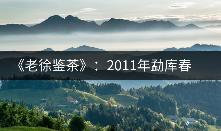 《老徐鑒茶》:2011年勐庫(kù)春茶品鑒報(bào)告 《老徐鑒茶》:2011年勐庫(kù)春茶品鑒報(bào)告