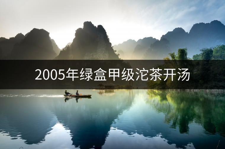 2005年綠盒甲級沱茶開湯