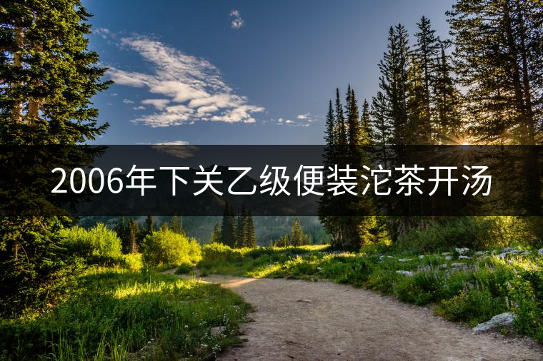 2006年下關(guān)乙級(jí)便裝沱茶開湯 2006年下關(guān)乙級(jí)便裝沱茶開湯