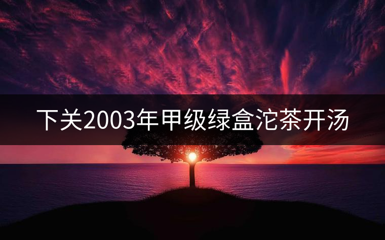 下關(guān)2003年甲級(jí)綠盒沱茶開(kāi)湯