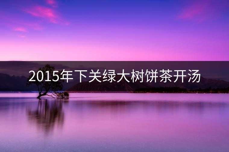 2015年下關(guān)綠大樹餅茶開湯 2015年下關(guān)綠大樹餅茶開湯