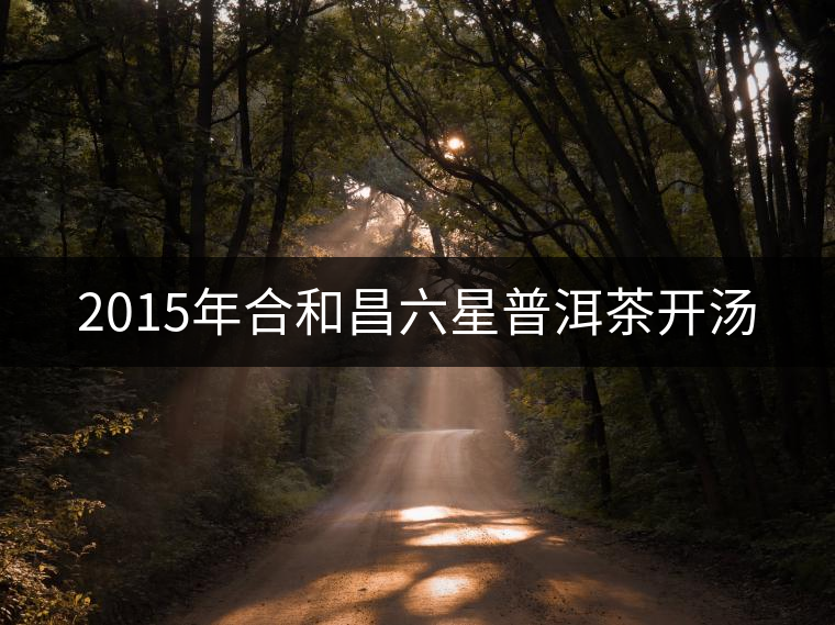 2015年合和昌六星普洱茶開湯