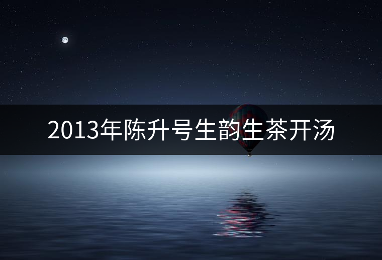 2013年陳升號生韻生茶開湯