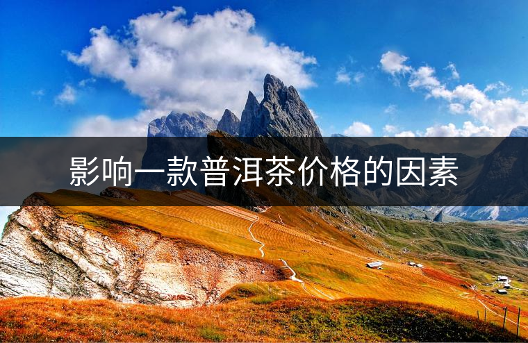 影響一款普洱茶價格的因素