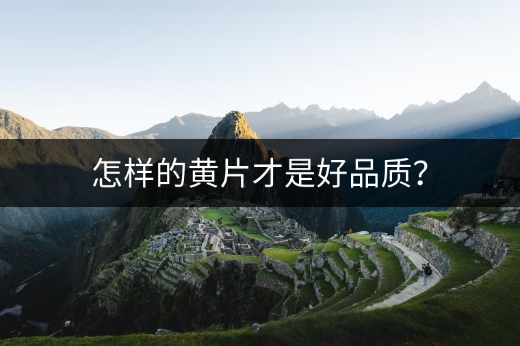 怎樣的黃片才是好品質(zhì)？