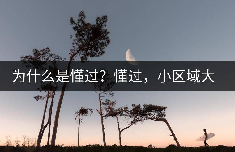 為什么是懂過？懂過，小區(qū)域大智慧