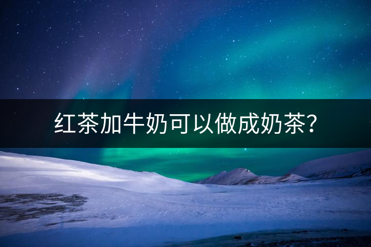 紅茶加牛奶可以做成奶茶？