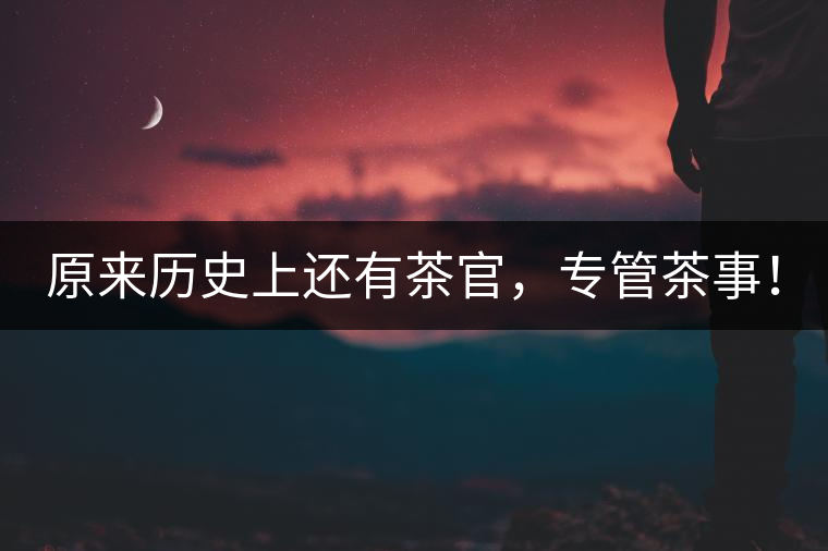原來歷史上還有茶官，專管茶事！