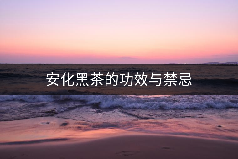 安化黑茶的功效與禁忌