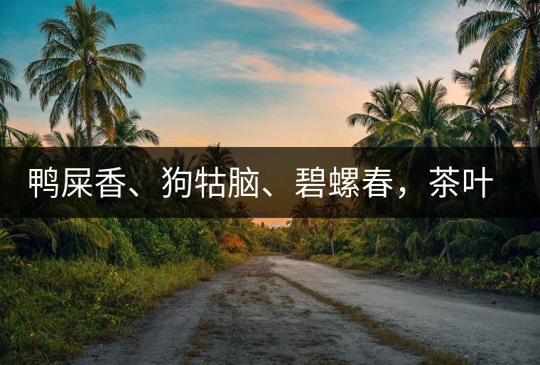 鴨屎香、狗牯腦、碧螺春，茶葉到底是如何被命名的