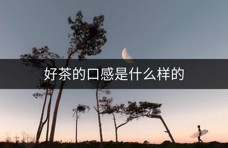 好茶的口感是什么樣的