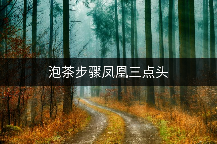 泡茶步驟鳳凰三點頭